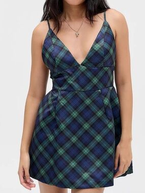 Kimchi Blue Plaid Mini Dress BNWT Size Small